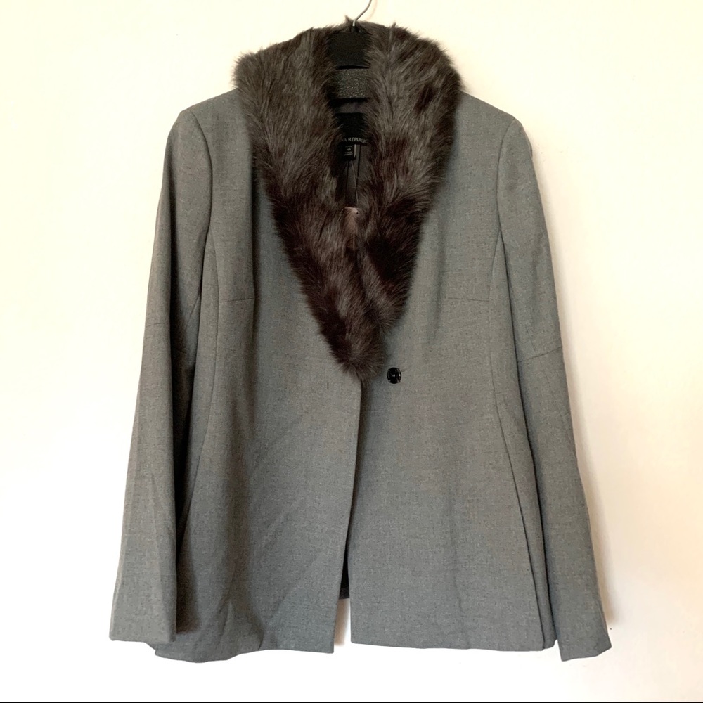 Hold Banana republic Removable fur collar blazer jacket